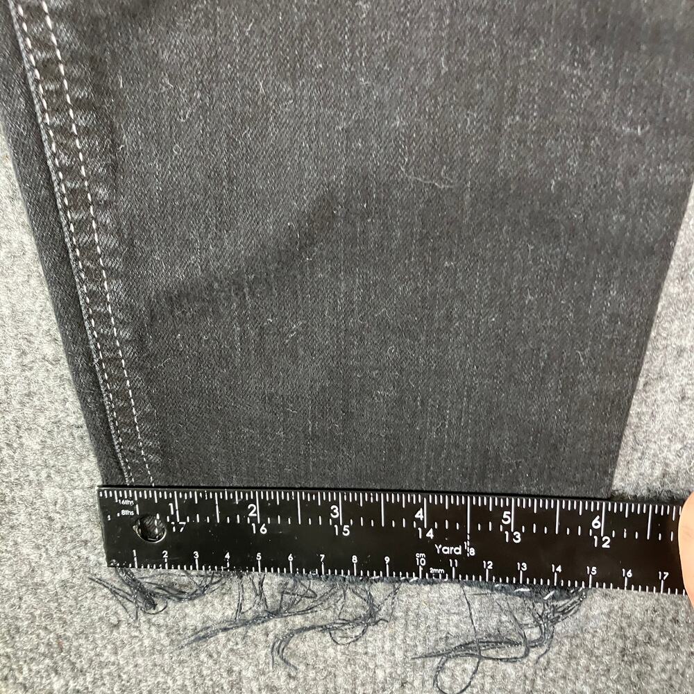 Hollister High Rise Jeans Womens 25x27 Black Wide Leg Frayed Hem Casual - Picture 2 of 10